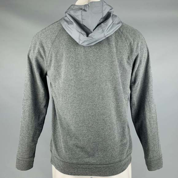 VINCE Heather Grey Cotton Polyester Hoodie Sweatshirt - Picture 3 of 6